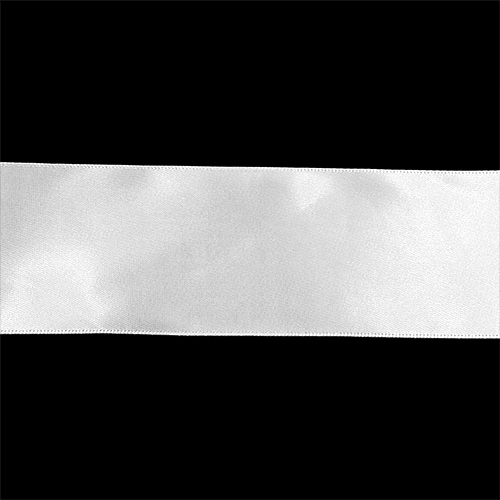 55602 Sullivans 50mm Satin Single Sided Ribbon - White 4mts
