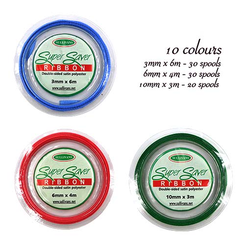 55727 Sullivans Super Saver Boxed Ribbon - 80 Rolls 