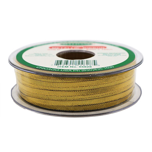 55828 Sullivans 3mm Lurex Ribbon - Gold 100mts