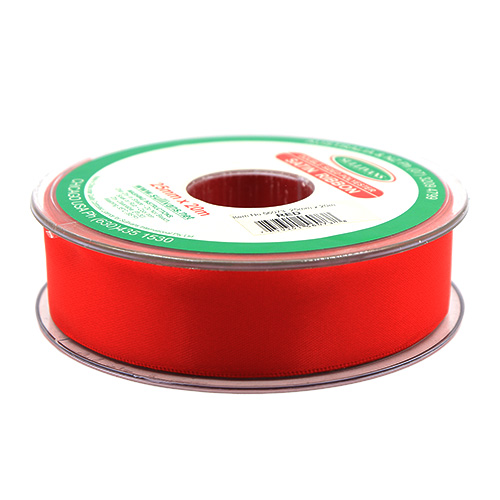 56073 Sullivans 25mm Double Sided Ribbon - Red 20mts 