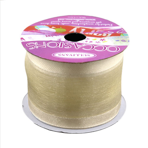 56093 Ribbon Organza 38mm Cream