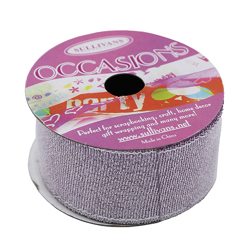 56124 Ribbon 25mm Lilac/silver Metallic