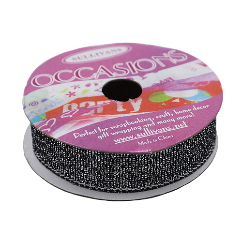 56210 Ribbon 15mm Black Metallic