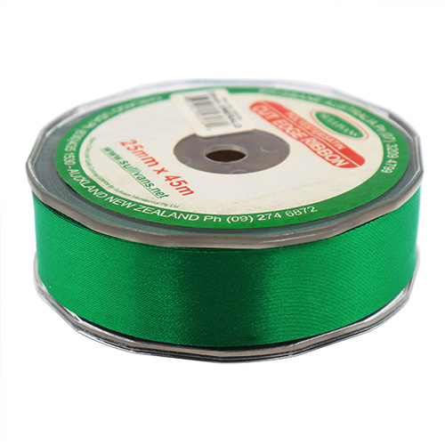 56538 Sullivans 25mm Cut Edge Ribbon - Emerald 45mts