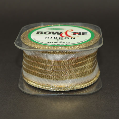 57429 Ribbon Bow & Tie 32mm Gold