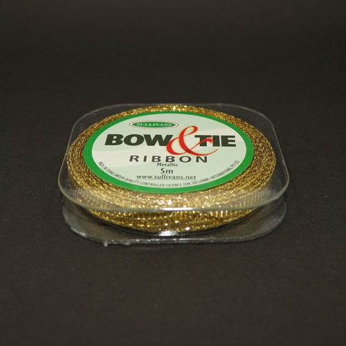 57434 Ribbon Bow & Tie 7mm Gold