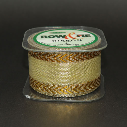 57438 Ribbon Bow & Tie 36mm Gold