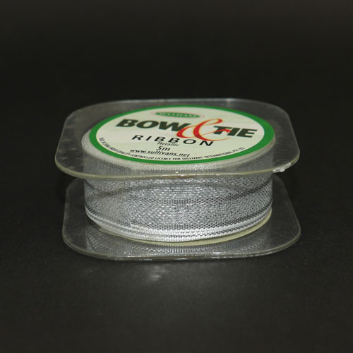 57441 Ribbon Bow & Tie 18mm Silver