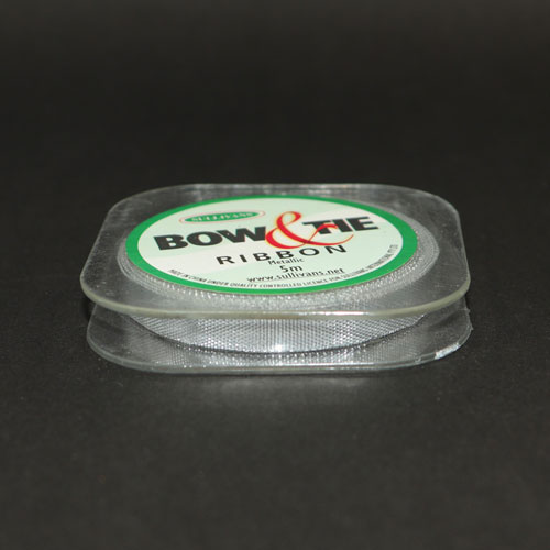 57442 Ribbon Bow & Tie 7mm Silver