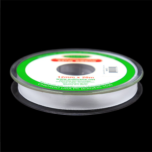 57540 Sullivans 12mm Double Sided Ribbon - White 20mts