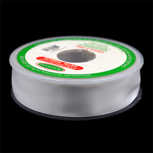 57600 Sullivans 25mm Double Sided Ribbon - White 20mts