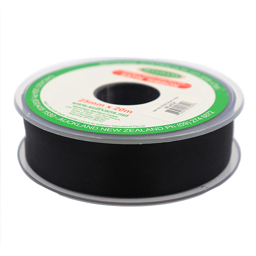 57629 Sullivans 25mm Double Sided Ribbon - Black 20mts