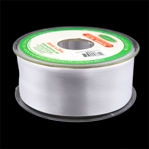 57630 Sullivans 38mm Double Sided Ribbon - White 20mts