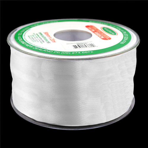 57660 Sullivans 50mm Double Sided Ribbon - White 20mts