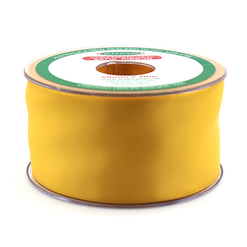 57664 Ribbon Dbl Sided 50mm Gold