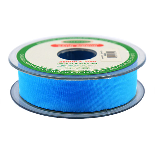 58151 Sullivans 25mm Double Sided Ribbon - Aqua 20mts
