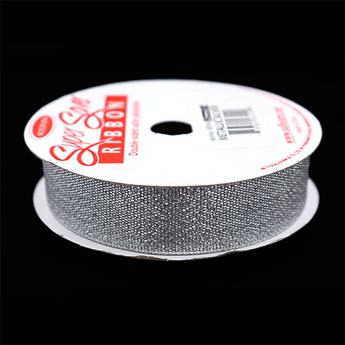 58540 Ribbon Satin 15mm Metallic Silver