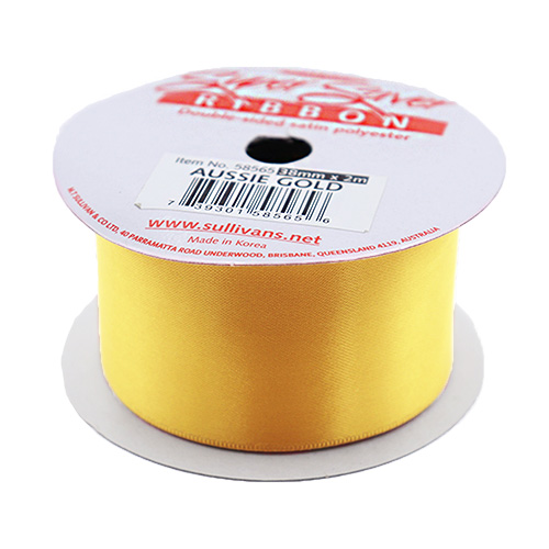 58565 Ribbon Satin 38mm Aussie Gold