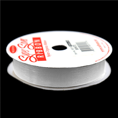 58574 Sullivans 15mm Organza Ribbon  - White 4mts