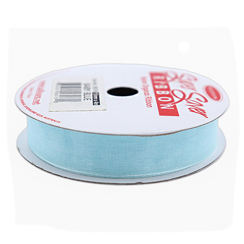 58576 Ribbon Organza 15mm Baby Blue