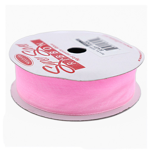 58580 Ribbon Organza 22mm Baby Pink