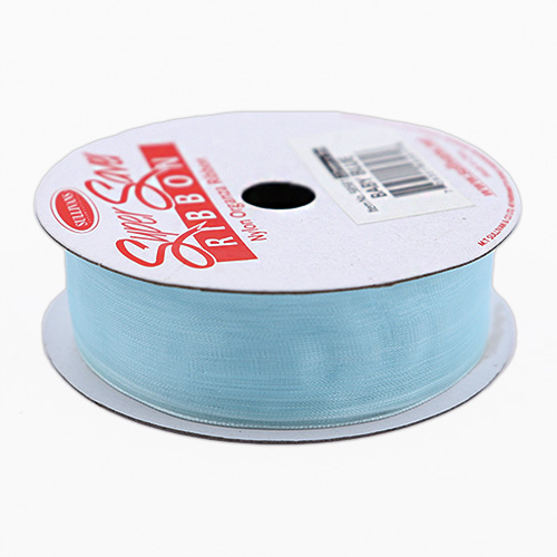 58581 Ribbon Organza 22mm Baby Blue