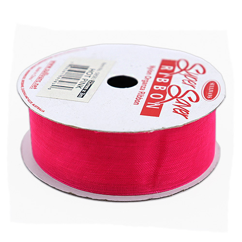 58583 Ribbon Organza 22mm Hot Pink