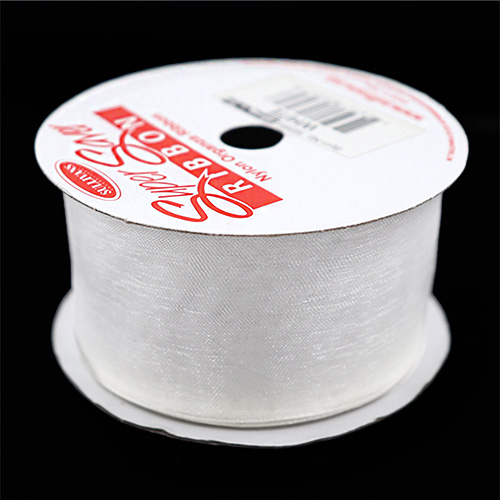 58584 Ribbon Organza 38mm White