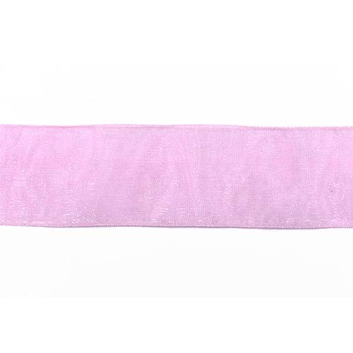 58585 Ribbon Organza 38mm Baby Pink