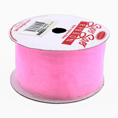 58585 Ribbon Organza 38mm Baby Pink