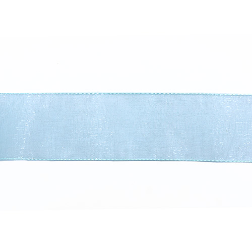 58586 Ribbon Organza 38mm Baby Blue