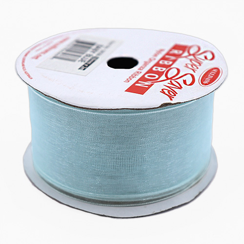 58586 Ribbon Organza 38mm Baby Blue