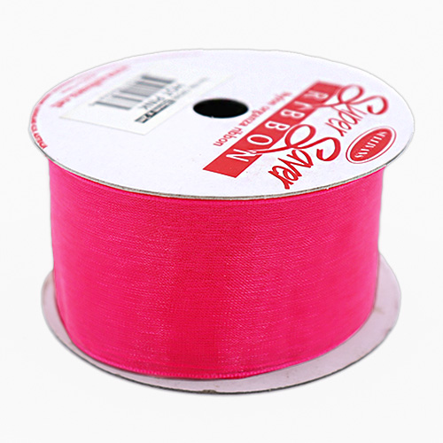 58588 Ribbon Organza 38mm Hot Pink