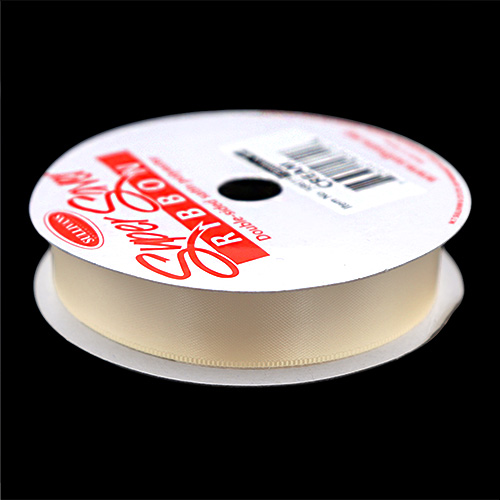 58615 Double Sided Ribbon 15mmx4m Cream
