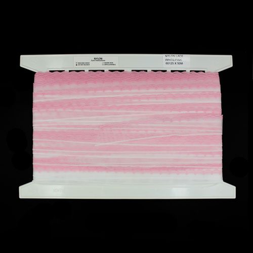 60125 Lace Nylon 23mm White Pink