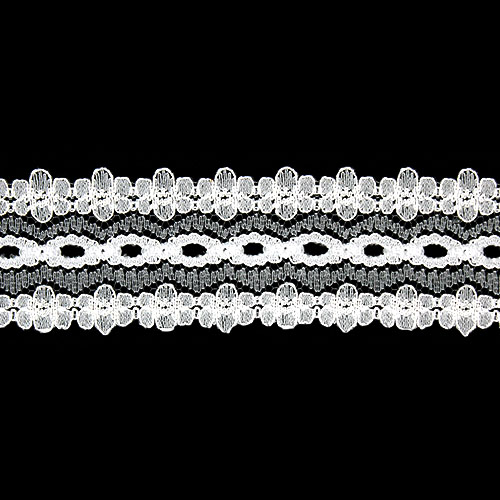 60244 Sullivans 30mm Eyelet Lace - 200m - White 