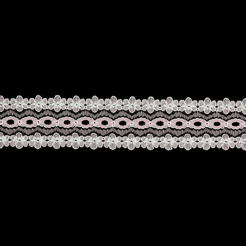 60249 Lace Eyelet 30mm Pink