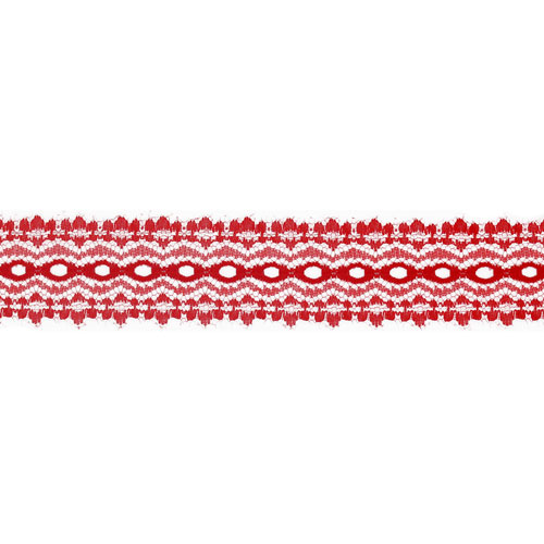 60263 Lace Eyelet 30mm Red