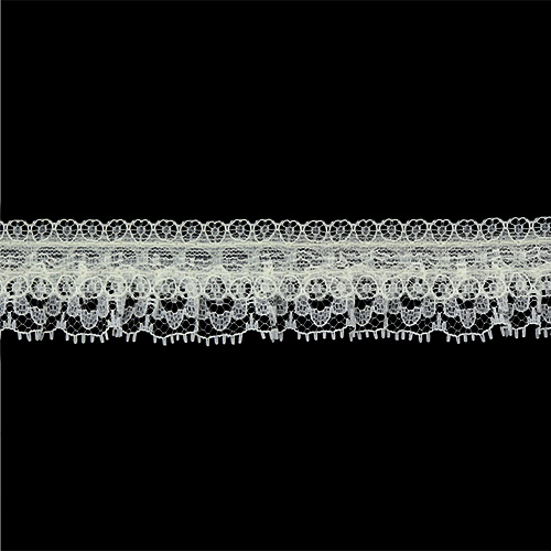 60588 Nylon Eyelet Frill Lace Cream