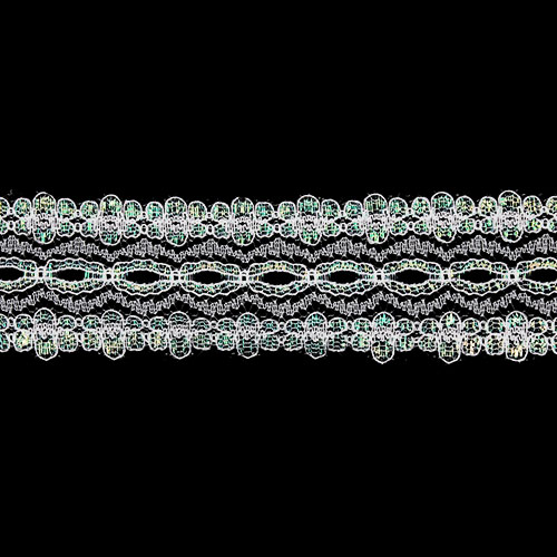 60758 Sullivans 30mm Eyelet Lace - 200m - Opal White