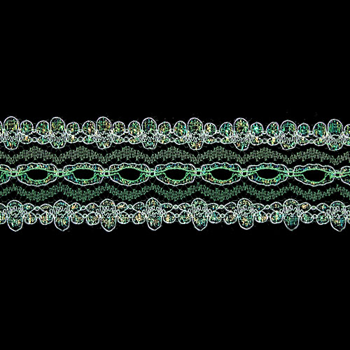 60763 Sullivans 30mm Eyelet Lace - 200m - Opal Green