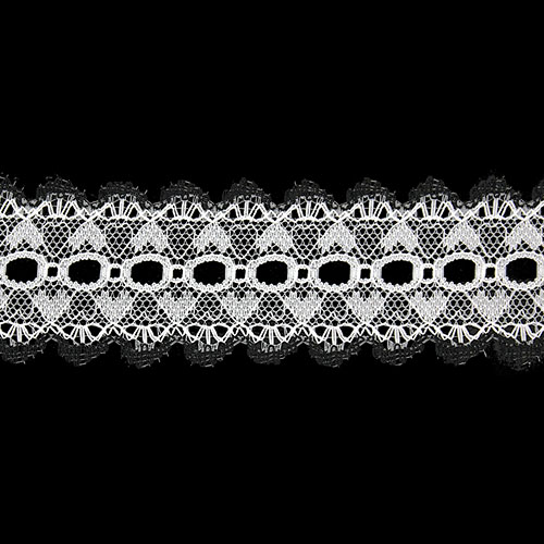 60783 Sullivans 40mm Coloured Edge Eyelet Lace - 200m - Black