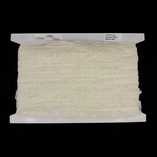 60815 Lace Nylon Frilled 26mm Ivory