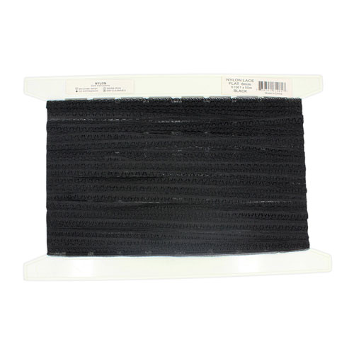 61061 Lace Nylon 8mm Black