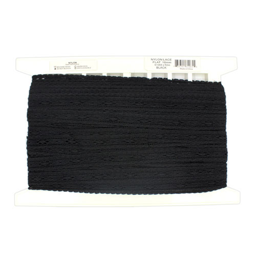 61065 Lace Nylon 18mm Black