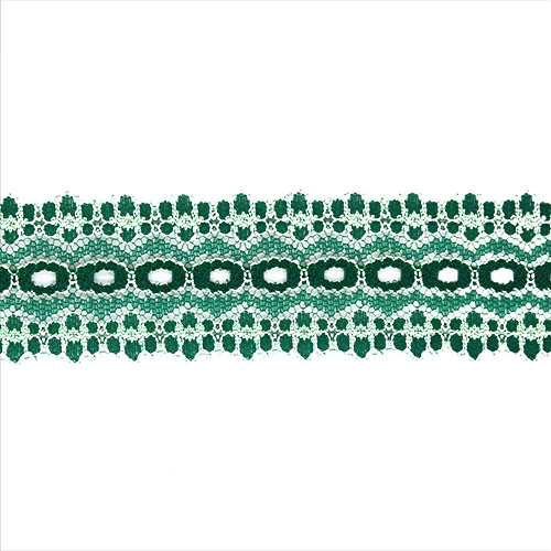 61106 Sullivans 30mm Eyelet Lace - 200m - Christmas Green