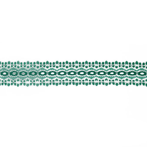 61107 Lace Eyelet 30mm Xmas Green