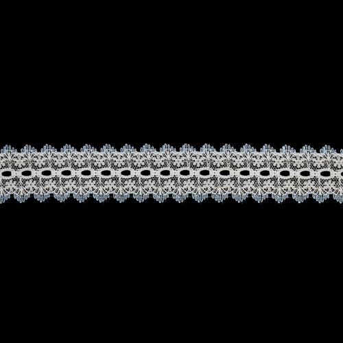 61166 Lace Eyelet 35mm White Sky