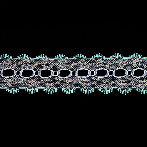 61171 Lace Eyelet 35mm White Mint