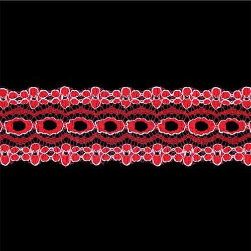 61186 Crafty Saver 35mm Eyelet Lace - 5m - Red